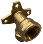 Tap Fixing Back Plate - 15mm x 1/2" BSP - Compression Brass Wall Plate Elbow - Image 2