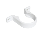 FloPlast WHITE 40mm ( 43mm ) Waste Pipe Saddle Pipe Clip Bracket Support - pipescenes