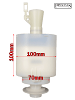 Roca Duplo 820 In Wall Cistern Drop Valve - Z123923300 - Outlet Valve Drop Valve - Image 2