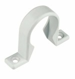 FloPlast WHITE 40mm ( 43mm ) Waste Pipe Saddle Pipe Clip Bracket Support - Image 2