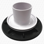 116mm MATT BLACK Shower Trap Drain Waste Top & Dip Tube - Image 4