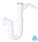 Sink Waste P Trap with Single Spigot Branch for Washing Machine Dish Washer etc