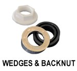 Toilet Handle - Flush Lever & Wedges for Curved / Corner Cistern Hole - Metal - Image 5