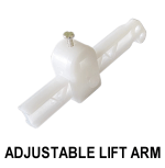 Toilet Handle - Flush Lever & Wedges for Curved / Corner Cistern Hole - Metal - Image 6