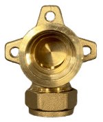Tap Fixing Back Plate - 15mm x 1/2" BSP - Compression Brass Wall Plate Elbow - Pipescenes