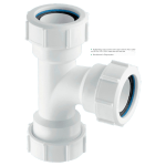 McALPINE V8M Tee Branch Compression Multifit 1 1/4" Basin Waste Pipe Join - Image 3
