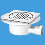 McAlpine VSG1T6SS Shallow Wet Room Shower Gully – 1 1/2" Solvent Weld for Tiled Floors