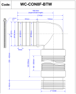 McAlpine WC-CON8F-BTW Bent Flexi Connector for Back to Wall WC with Clamp Ring - Image 3