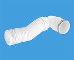 McAlpine WC-CON8F-BTW Bent Flexi Connector for Back to Wall WC with Clamp Ring