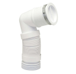 McAlpine WC-CON8F-BTW Bent Flexi Connector for Back to Wall WC with Clamp Ring - Image 2