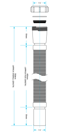 Flexible Waste Pipe Coupling Hose 32mm - 50cm Long - Image 2