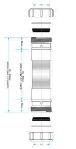 Flexible Waste Pipe Coupling Hose 40mm - Image 2