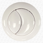 White Toilet Push Button & Seat Hinge Cover SET - Image 2