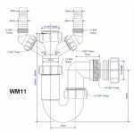 McALPINE WM11 40mm Double Spigot Trap Multifit 1 1/2 - Image 3