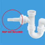 McAlpine WMF3 Straight Washing Machine Waste Spigot Nozzle - Image 2