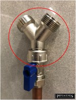 BRASS Washing Machine / Dishwasher Tap Y Dual Splitter Nickel Plated 3/4" BSP