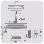 Belfast Sink Strainer Waste for Ceramic Sink with 90mm Hole Sink Plug Drain - Image 3