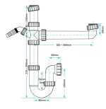 VIVA Double Sink Waste Kit - Image 2