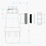 VIVA 32mm Washbasin Sink Bottle Trap Waste - Image 2