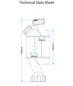 VIVA Slim Basin Sink Pedestal Waste Trap 1 1/4" - 32mm - Image 3