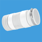 McAlpine WC-F21R Straight Flexible Pan Connector with Clamp for BTW Pans