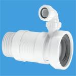McAlpine WC-F26SV Long Flexible Pan Connector with Vent Boss for 90mm Cast Iron