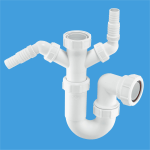 McAlpine WM11 40mm Double Spigot Sink Trap for Washing Machine