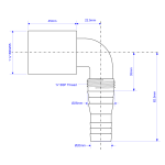 McAlpine WMF4 Bent Washing Machine Waste Spigot Nozzle - Image 2