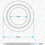Viva Skylo Diaphragm Washer | SKY095 Outlet Flushing Valve Repair Rubber - Image 3