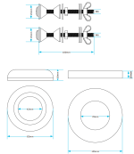 Toilet Cistern Universal Seal Kit with Bolts 1.5" & 2" Donut Washers Doughnut - Image 5