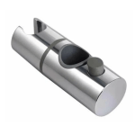 Chrome Shower Bracket for Slider Riser Rail | Push Button Slider Fits 25mm Pole