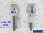 Plastic Wellnut Type Fittings for Toilet Seat Hinges Well Nut Style for Roca etc - Image 4