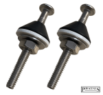 65mm - Non Slip Toilet Seat Bolts - Pair for Hinge Metal Bolts - Conical Washers - Image 2