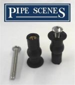 Blind DIY Toilet Seat Hinge Fixings Pair Top Fix Fitting Rubber Back To Wall - Image 4