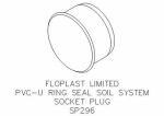 Floplast SP296 Socket Plug 110mm Soil Pipe Blank Cap - Bung for Socket - White - Image 2