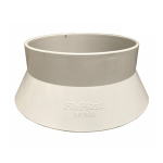 White 110mm Soil Pipe Vent Sleeve Roof Weathering Collar Skirt Fitting