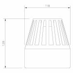Floplast 110mm Vent Terminal Soil Pipe Stack Bird Cage - Black SP302 - Image 5