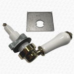 BURLINGTON Porcelain Ceramic White & GOLD Lever Only for Cable Flush Valve - Image 11