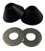 Anti Slip Toilet Seat Washers - Pair for Hinge Metal Bolts - Conical Washers