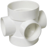 110mm Floplast SP583 White Waste & Soil Vent Pipe Boss Fitting Adaptor 3 Inlets