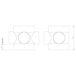 110mm Floplast SP583 White Waste & Soil Vent Pipe Boss Fitting Adaptor 3 Inlets - Image 3