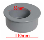 Grey - Gutter Rain Water Pipe Adaptor to Drain Pipe Round 68mm - 110mm - Image 3