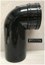 Tight Compact Soil Bend 110mm Black 90° Street Bend Pistol Bend Floplast SS168B - Image 5