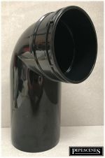 Tight Compact Soil Bend 110mm Black 90° Street Bend Pistol Bend Floplast SS168B - Image 4