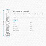 Extra Long Flexible Hose Pipe Tap Connector for Bath Tap 90cm Long 15mm x 3/4" - Image 3