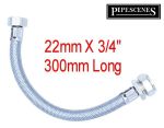 22mm x 3/4" Bath Flexible Tap Tail Connector