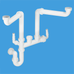 McAlpine SSK2 Double Bowl Space Saver Plumbing Trap Kit