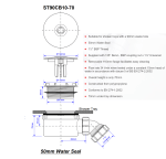 McALPINE Shower Drain Waste with 110mm Chrome BRASS Top for 90mm Tray Base Hole - Image 3