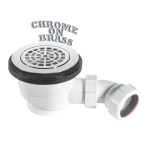 McAlpine ST90CPB-P Shower Drain Waste with Flush Chrome Brass Grid Top