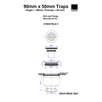 McAlpine VERTICAL OUTLET 2" 90mm Shower Trap Chrome on Brass ST90CPB-S-V - Image 4